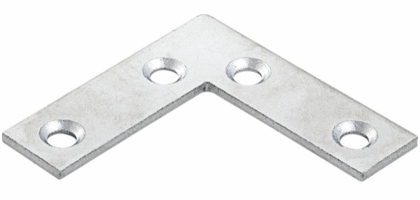 HOME It® flat angle plate 65 x 65 x 15 mm electro-galvanised