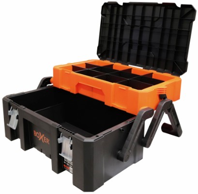 Boxer® heavy duty tool box 17” with aluminium handle 58 x 35.4 x 28.6 cm