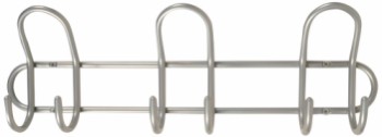 HOME It® coat rack with 3 hooks Ø8 mm x 40 × 6,5 x 13 cm satin
