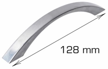 HOME It® curved handle 128 x 30 mm aluminium