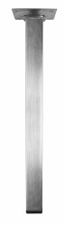 HOME It® square table leg 24 x 24 mm x 30 cm brushed steel